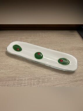 Glass Olive Trinket Dish